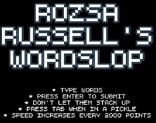 ROZSA RUSSELL'S WORDSLOP