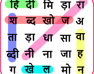 Hindi Word Search Game